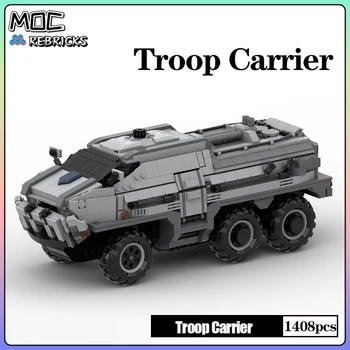 Askeri MOC Fütüristik Asker Taşıyıcı Savaş Silahları Yapı Taşı Modeli Tuğla Koleksiyonu Seti DIY çocuk için oyuncak Yılbaşı Hediyeleri