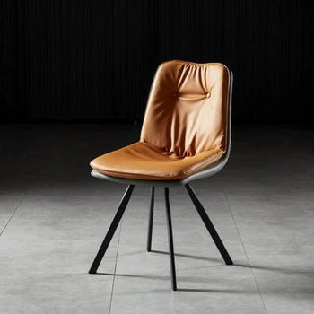 Iskandinav Deri yemek sandalyesi Modern Restoran Basit Masa Ergonomik makyaj Sandalyeleri Soyunma Sillas De Cocina yatak odası mobilyası