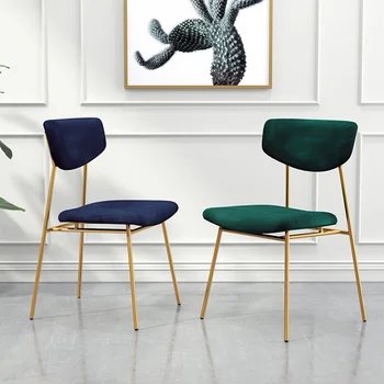Modern Altın yemek Sandalyesi Lüks İskandinav Salonu Dresser tasarım sandalye Kadife Yemek Salonu Yaratıcı Sillas mutfak mobilyası