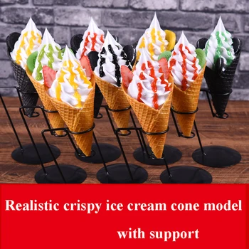 Simülasyon çıtır dondurma modeli Braketi ile dondurma örnek Sahte gıda modeli Fotoğraf sahne Pencere ekranı