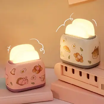 Yaratıcı ekmek makinesi Gece Lambası Göz Koruması Yumuşak atmosfer ışığı Kısılabilir LED Çocuk USB Gece Lambası Yatak Odası için